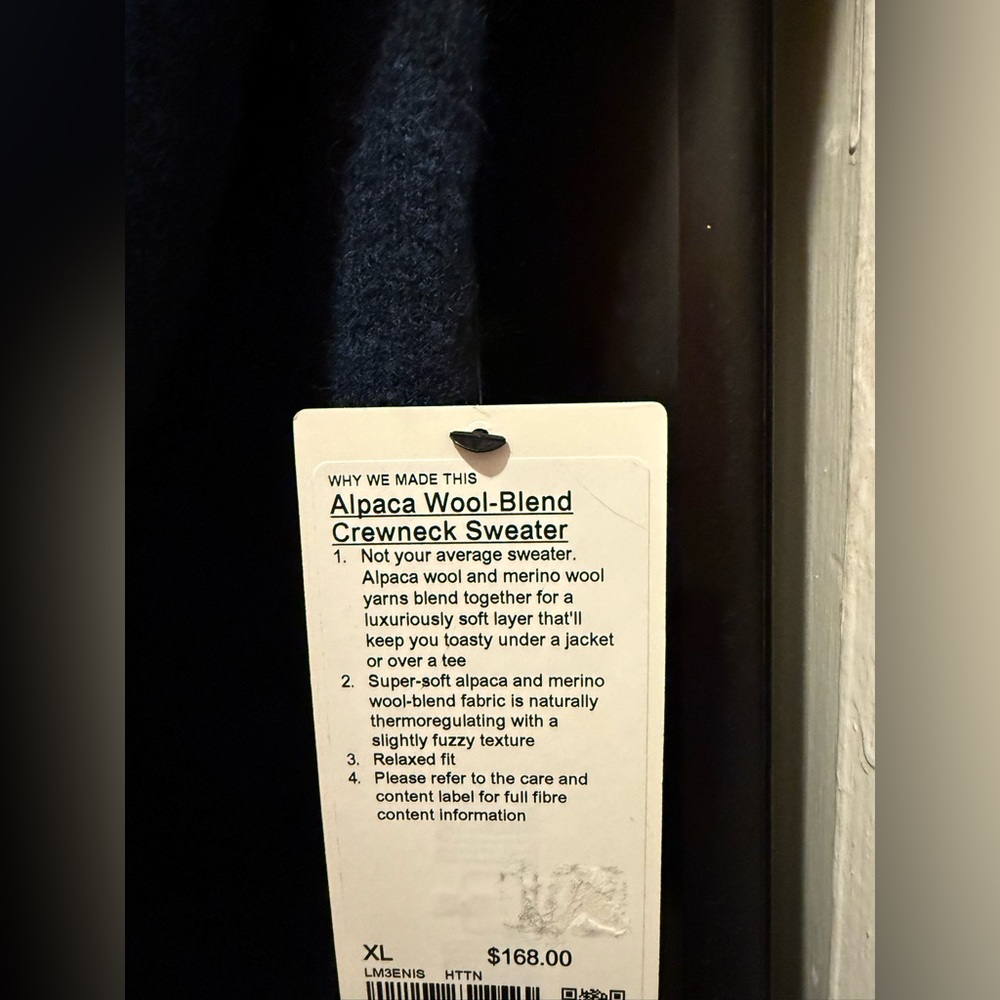 Lululemon Alpaca Wool-Blend
Crewneck Sweater men’s XL NEW NEVER USED OR WORN - Picture 3 of 10
